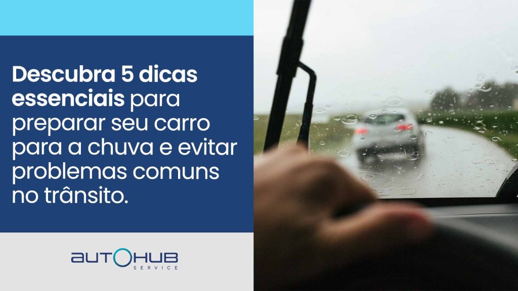 Homen dirigindo em um dia chuvoso.