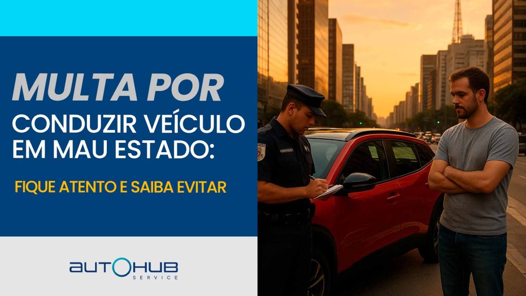 Homem recebendo uma multa.